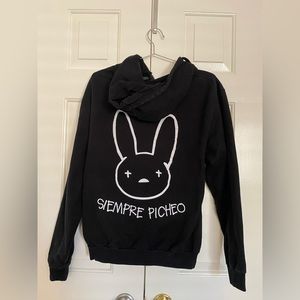 Bad Bunny World Tour Official Merch Zip Up Hoodie Siempre Picheo